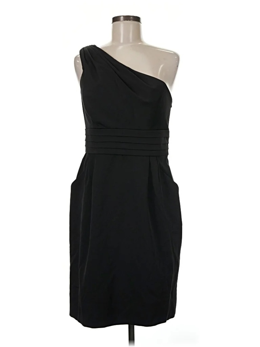 Shoshanna One-Shoulder Black Cocktail Dress - Size 6